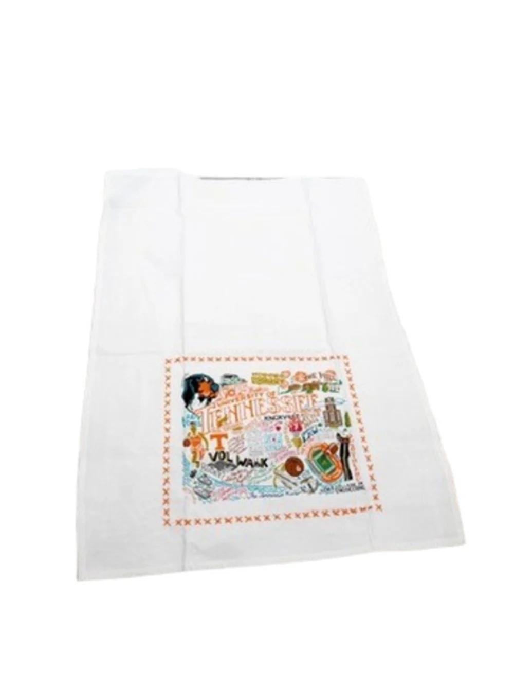 Catstudio UT Tennessee Volunteers Tea Towel Embroidered Cotton Dish Towel NEW